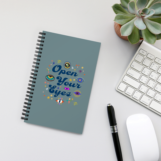 Open Your Eyes Blank Spiral Notebook